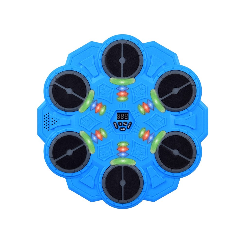 JOKO Elektronický Boxerský Terč s LED svetelnými zónami, Zvukom a Bluetooth 34 cm + rukavice, modrý