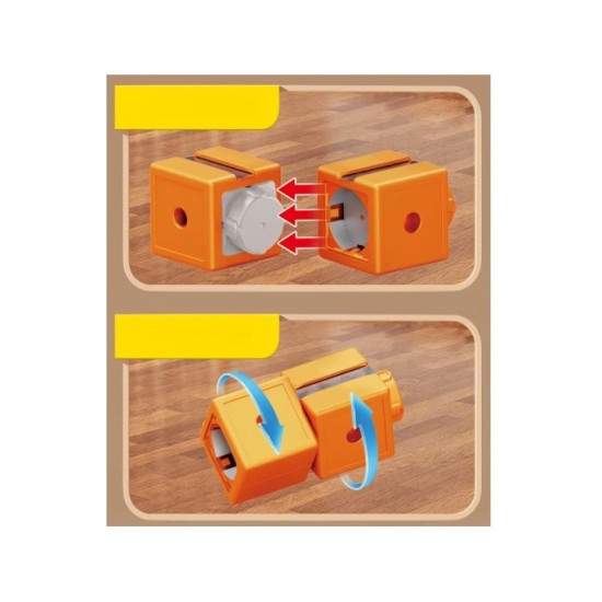 JOKO Magnetické kocky, Magnetická Vlaková autodráha 147ks s Vláčikom na batérie, USB nabíjačka