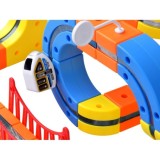JOKO Magnetické kocky, Magnetická Vlaková autodráha 147ks s Vláčikom na batérie, USB nabíjačka