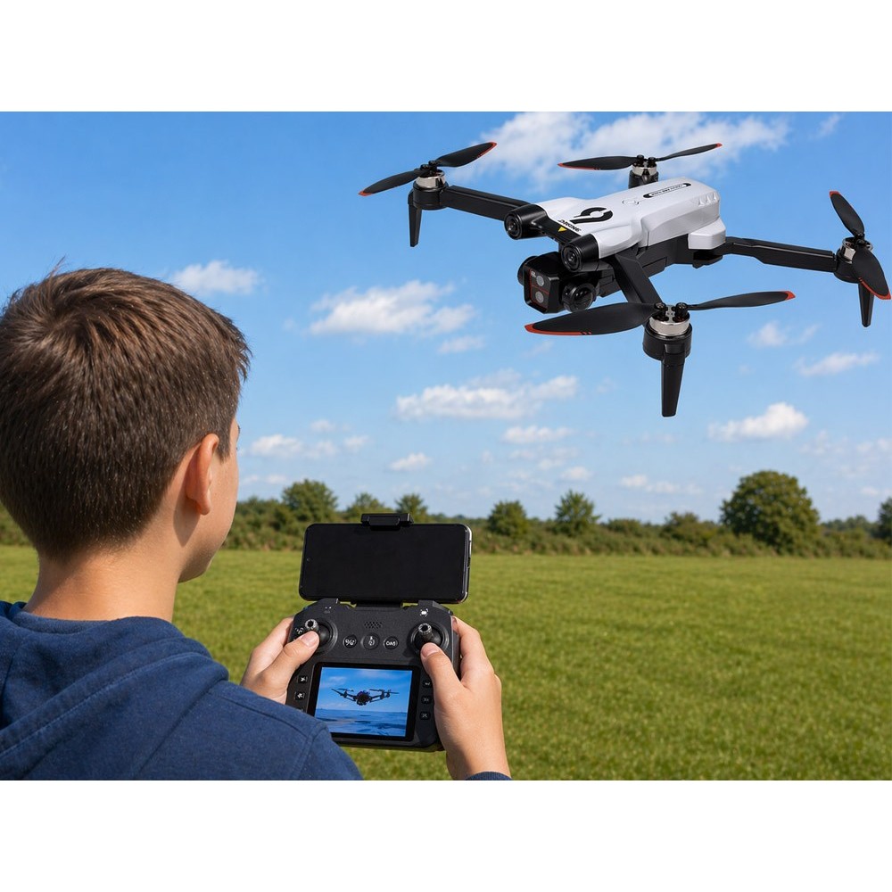 Drone with camera - remote-controlled quadrocopter + memory card RC0756