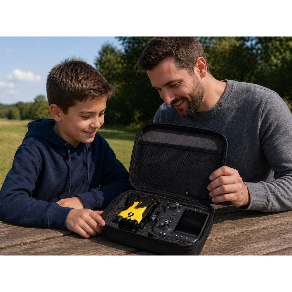 Drone with camera - remote-controlled quadrocopter + memory card RC0756