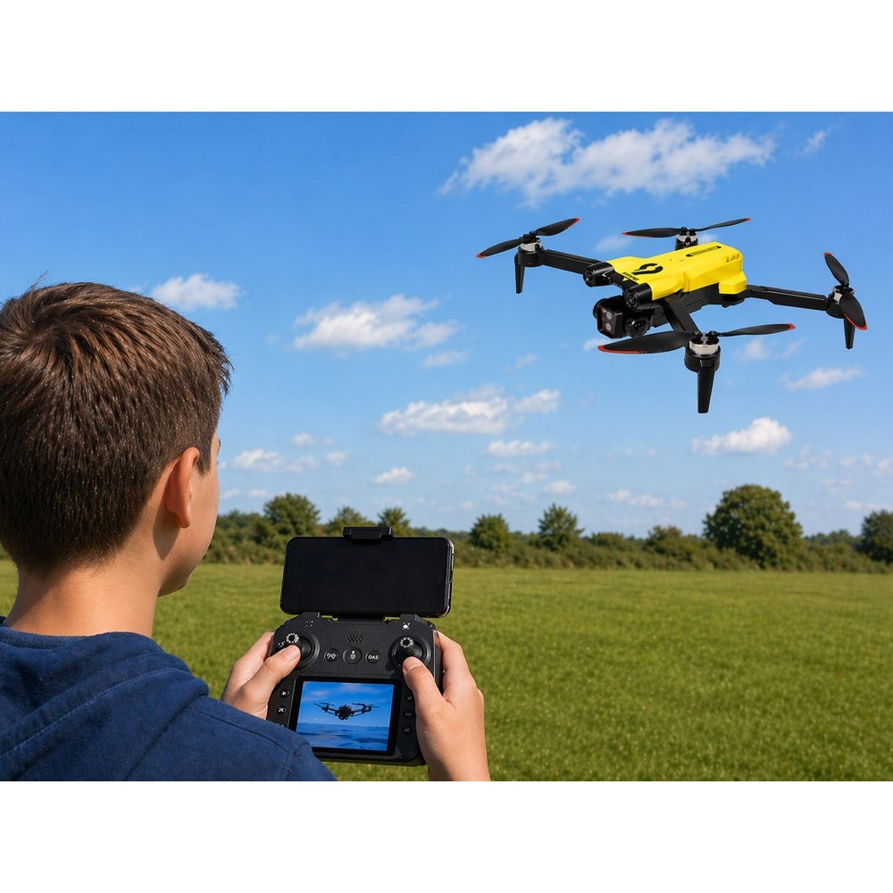 Drone with camera - remote-controlled quadrocopter + memory card RC0756