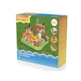 Bestway 53172 Detský Nafukovací Bazén Dinosaurus, vodné ihrisko so šmýkačkou, fontánou + Nafukovacie hračky a loptičky