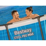 Bestway 561GD Bazén s Kovovou Konštrukciou Steel Pro Max 457x107cm a filtračným čerpadlom + LED svetlo na diaľkové ovládanie, pl