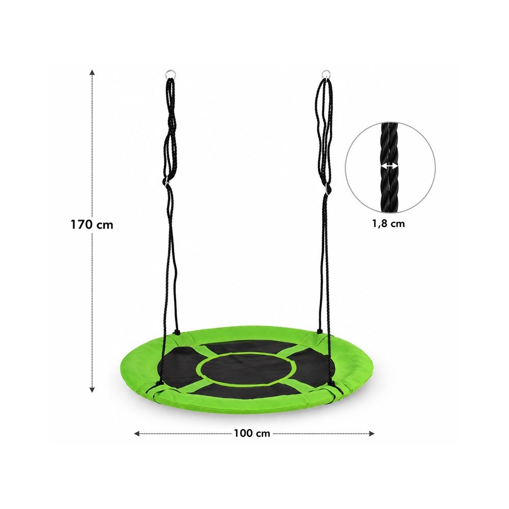 JOKO Hojdačka Bocianie Hniezdo 100cm, nosnsoť 250kg, zelená