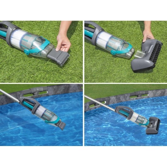 Bestawy 58946 Ručný Bazénový Vysávač AquaGrip Cordless Handheld Pool Vacuum Cleaner Bezdrôtový + 2 hlavice