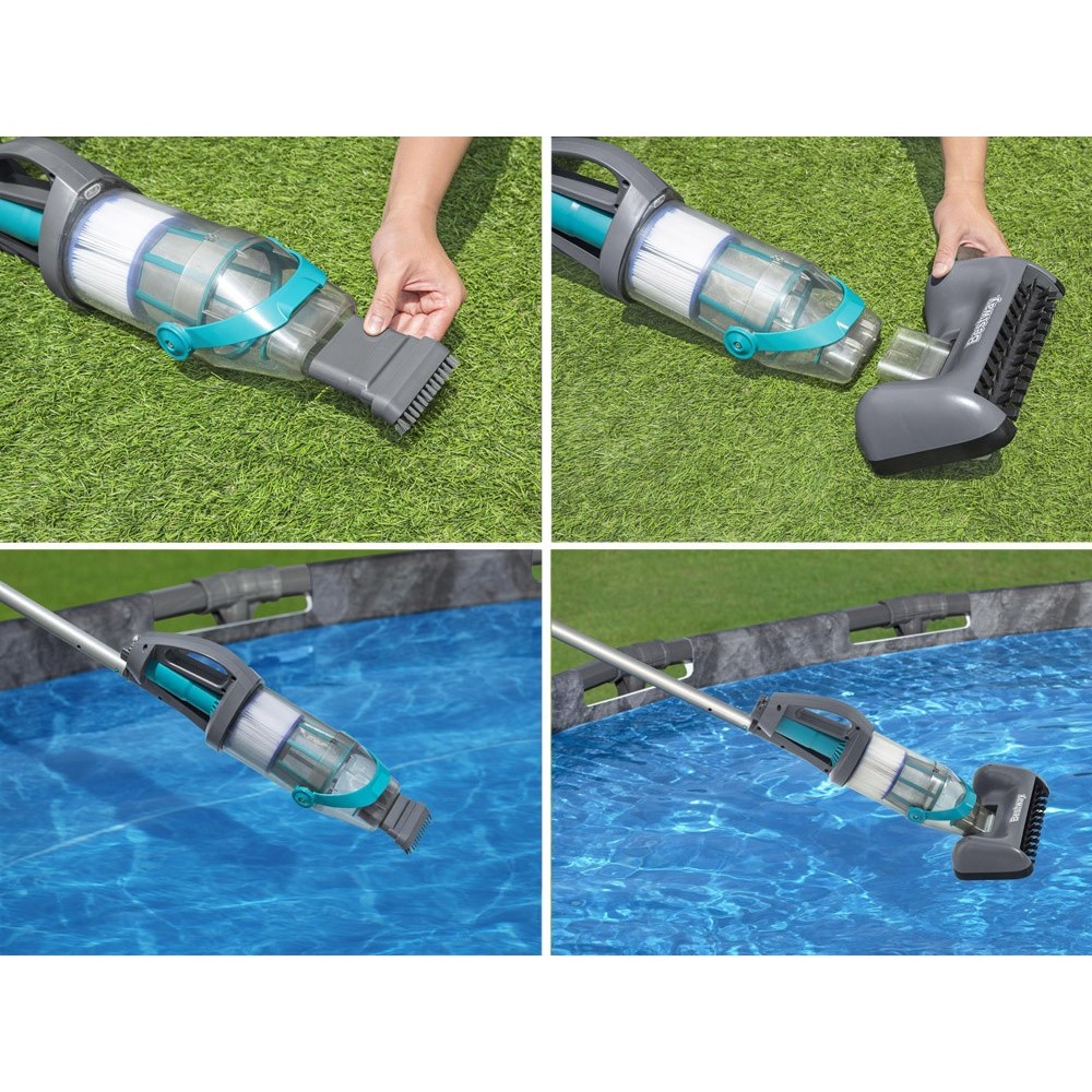 Bestawy 58946 Ručný Bazénový Vysávač AquaGrip Cordless Handheld Pool Vacuum Cleaner Bezdrôtový + 2 hlavice