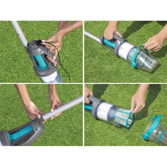 Bestawy 58946 Ručný Bazénový Vysávač AquaGrip Cordless Handheld Pool Vacuum Cleaner Bezdrôtový + 2 hlavice