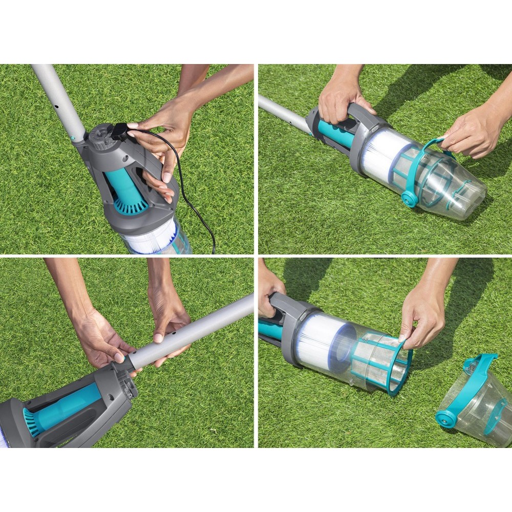 Bestawy 58946 Ručný Bazénový Vysávač AquaGrip Cordless Handheld Pool Vacuum Cleaner Bezdrôtový + 2 hlavice