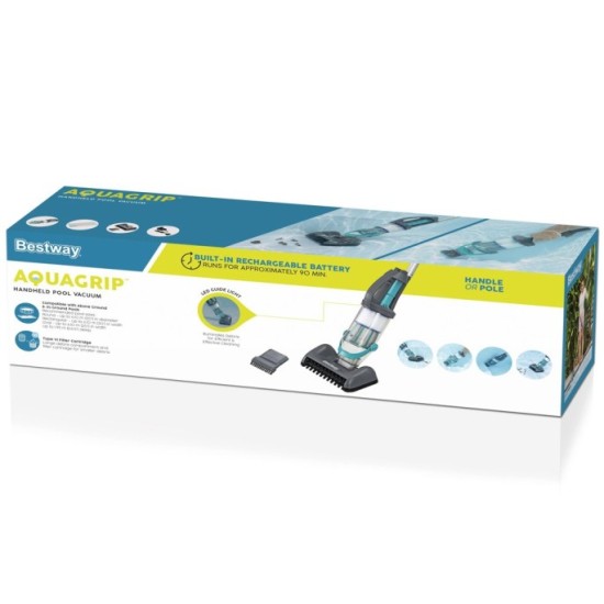 Bestawy 58946 Ručný Bazénový Vysávač AquaGrip Cordless Handheld Pool Vacuum Cleaner Bezdrôtový + 2 hlavice