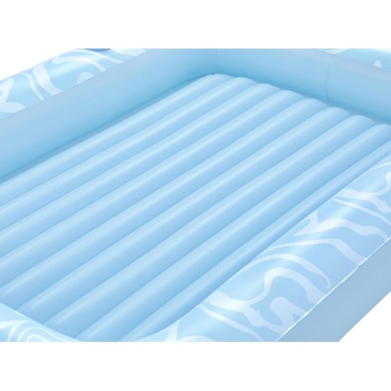 Bestway 43838 Nafukovací Matrac Sun-Kissed™ 214x155cm s vankúšom + držiak na pohár, nosnsoť 100kg, modrý