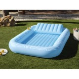 Bestway 43838 Nafukovací Matrac Sun-Kissed™ 214x155cm s vankúšom + držiak na pohár, nosnsoť 100kg, modrý