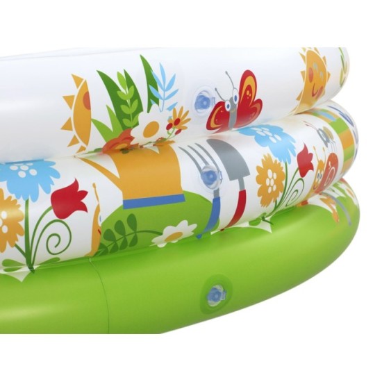 Bestway 52466 Detský Nafukovací Bazén Malý Záhradník s loptičkami 50ks + Nafukovacie hračky 102x25cm