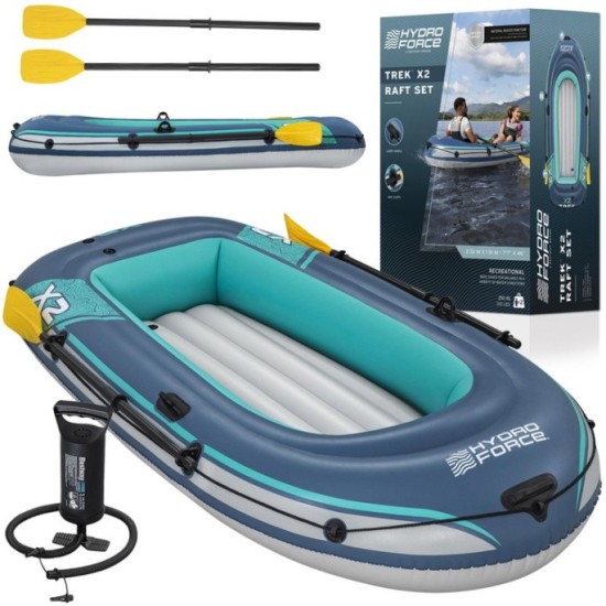 Bestway Nafukovací Čln TREK X2 Raftingová sada, nosnosť 250 kg, 232x118 cm + veslá a pumpa