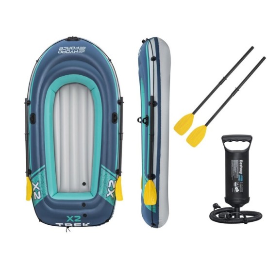 Bestway Nafukovací Čln TREK X2 Raftingová sada, nosnosť 250 kg, 232x118 cm + veslá a pumpa