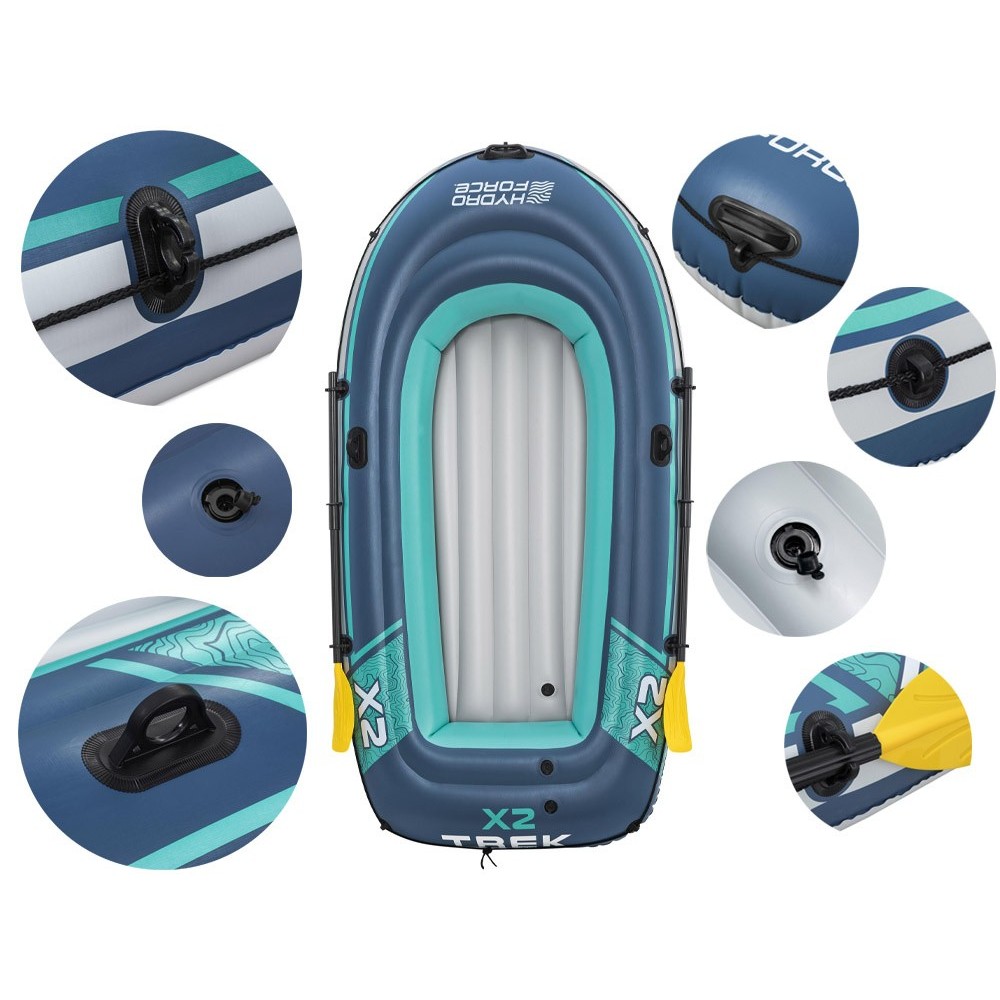 Bestway Nafukovací Čln TREK X2 Raftingová sada, nosnosť 250 kg, 232x118 cm + veslá a pumpa