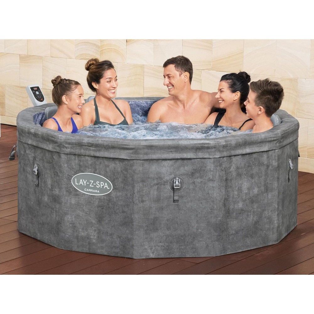 Bestway 6001V Vírivka Lay-Z-Spa Carrara SMART Air Jet Jacuzzi s WIFI aplikáciou, pre 6 osôb + 5 vankúšov, priemer 170cm