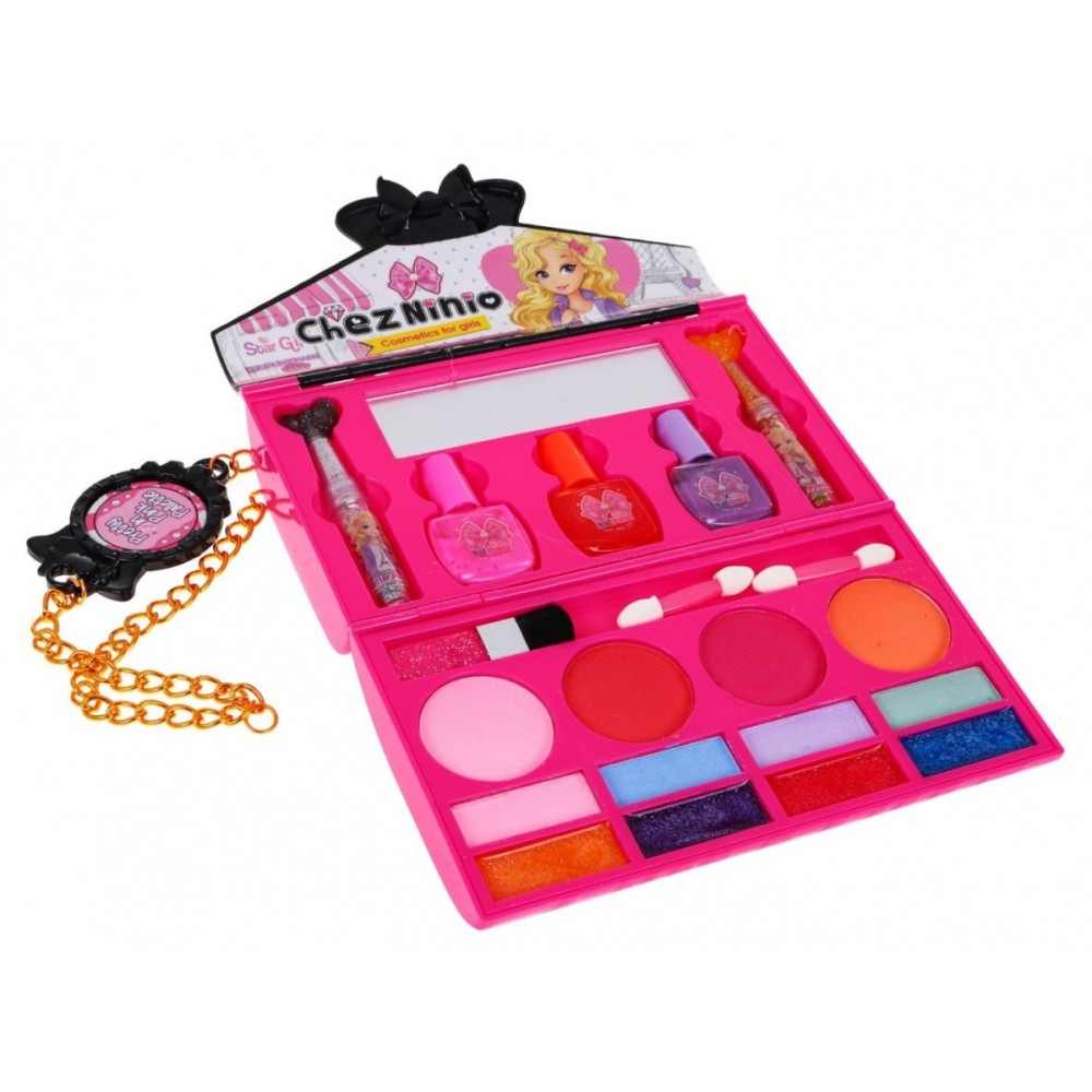 JOKO Detská kozmetická sada make up v Kabelke, dekoratívna kozmetika pre deti, ružová kabelka