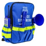 JOKO Kostým malého Policajta s batohom, vysielačkou, megafónom a baterkou + zvuk + svetlom