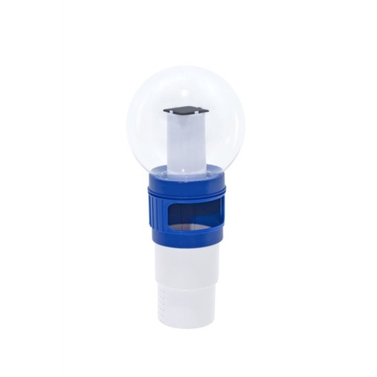BESTWAY Plavákový dávkovač chémie + Solárna LED Lampa 2v1