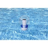 BESTWAY Plavákový dávkovač chémie + Solárna LED Lampa 2v1