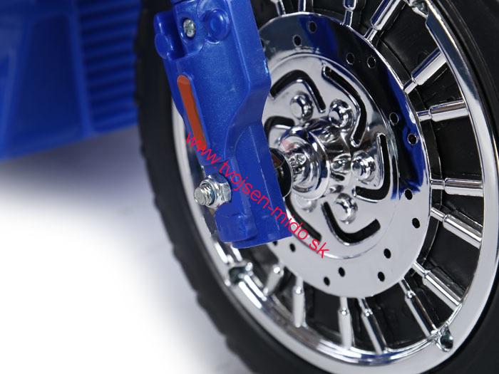 JOKO Elektrická motorka Harley Polícia so svetlom, modrá