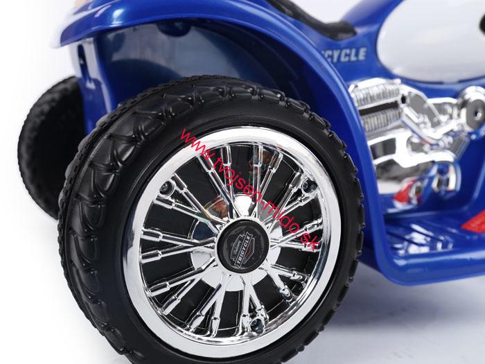 JOKO Elektrická motorka Harley Polícia so svetlom, modrá