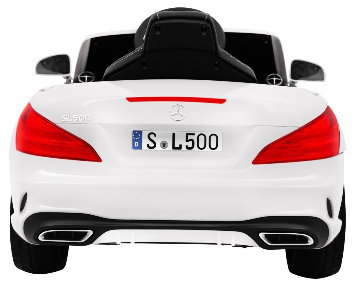 Joko, Elektrické autíčko Mercedes SL 500, Penové kolesá, kožené sedadlo, biele