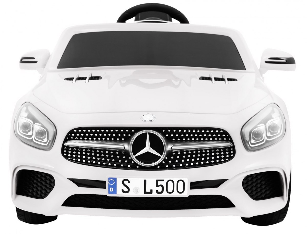 Joko, Elektrické autíčko Mercedes SL 500, Penové kolesá, kožené sedadlo, biele