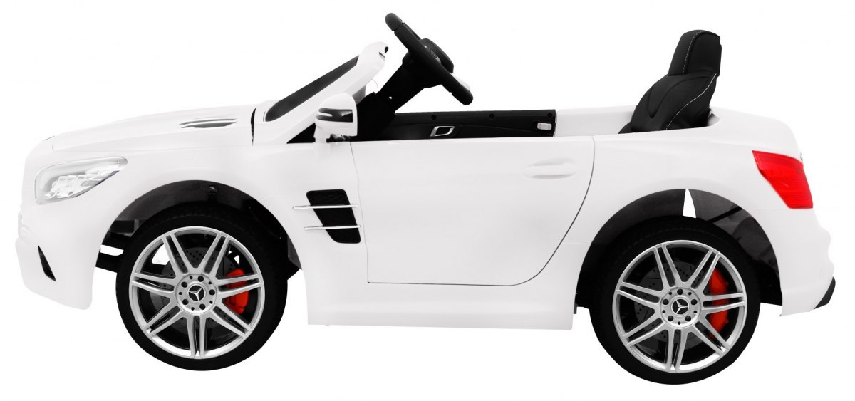 Joko, Elektrické autíčko Mercedes SL 500, Penové kolesá, kožené sedadlo, biele