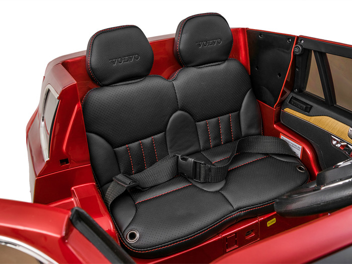 JOKO Elektrické autíčko Volvo XC90, Lakované, penové kolesá, kožené sedadlo, FM rádio, čierne