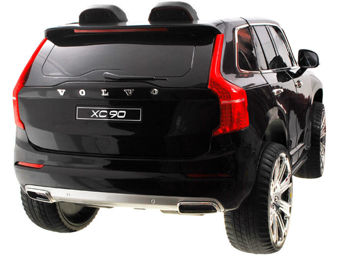 JOKO Elektrické autíčko Volvo XC90, Lakované, penové kolesá, kožené sedadlo, FM rádio, čierne