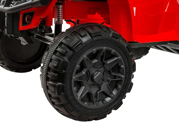 Joko, Veľká Elektrická štvorkolka 4x4 XL ATV, kožené sedadlo, penové kolesá, rádio, USB, čierna