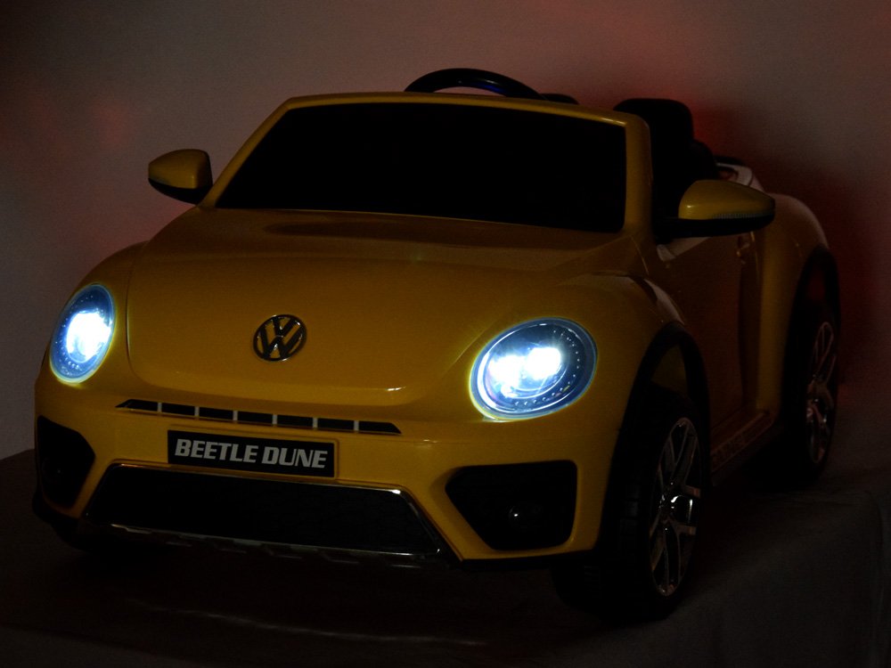 JOKO Elektrické autíčko Volswagen Chrobák, FM rádio, diaľkové ovládanie, biele