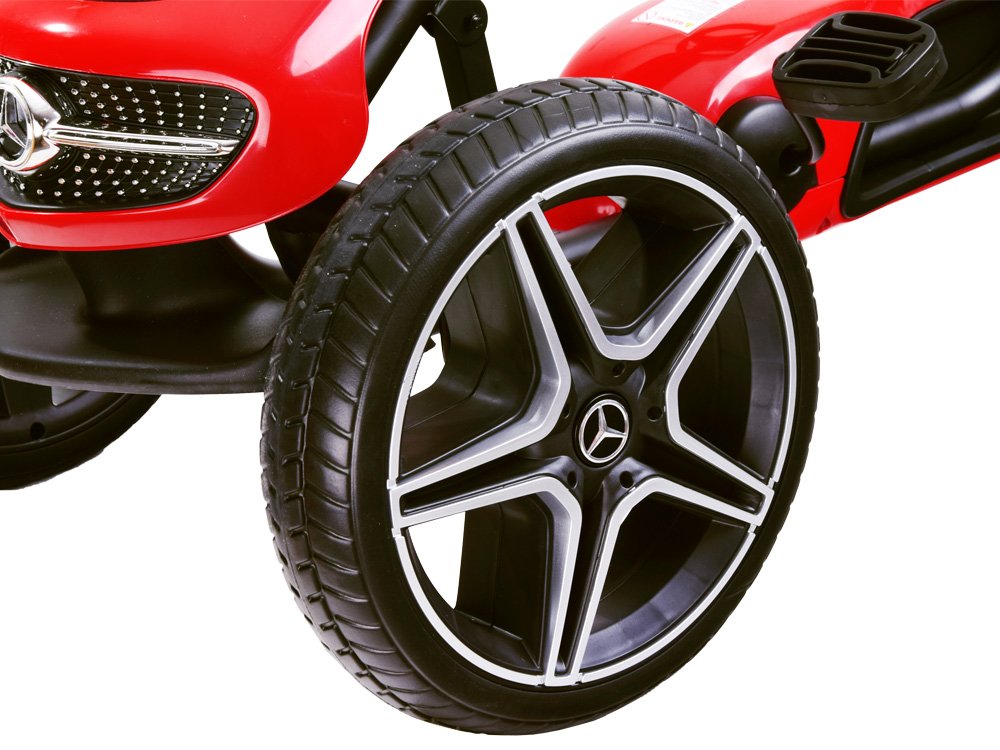 JOKO Šľapacia motokára Mercedes s originálnou licenciou, penové kolesá, zvuky na volante, čierna