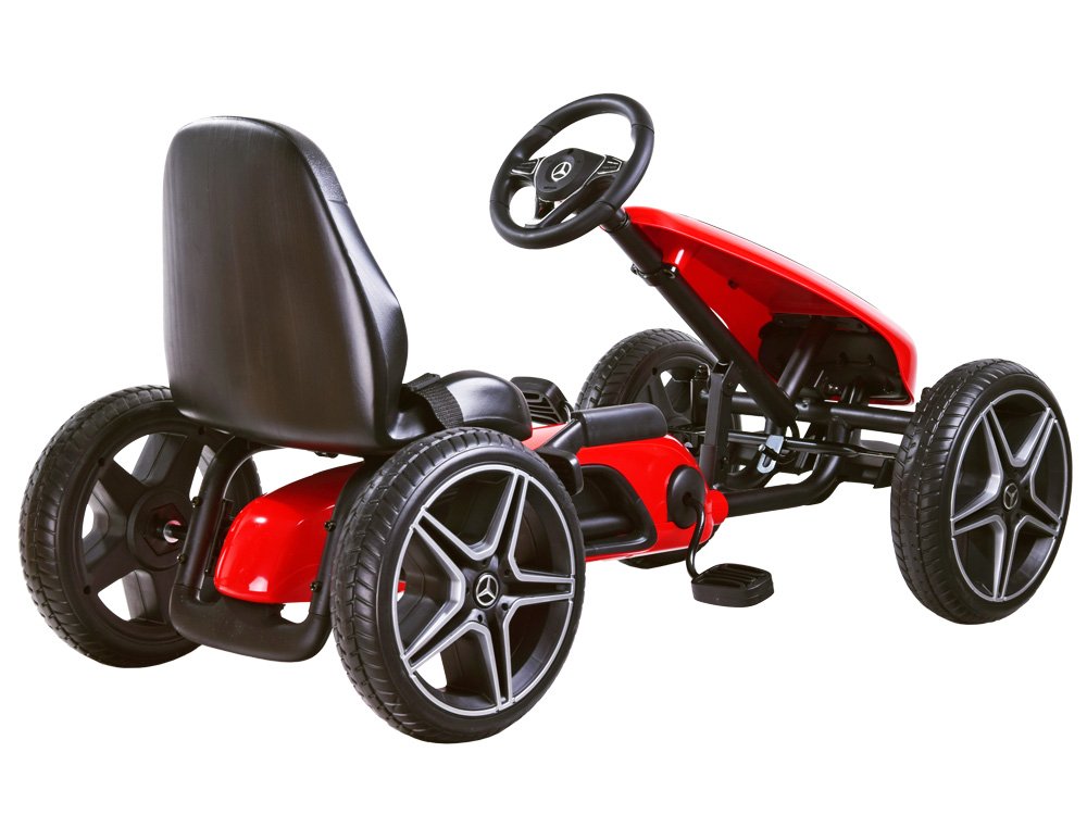 JOKO Šľapacia motokára Mercedes s originálnou licenciou, penové kolesá, zvuky na volante, čierna