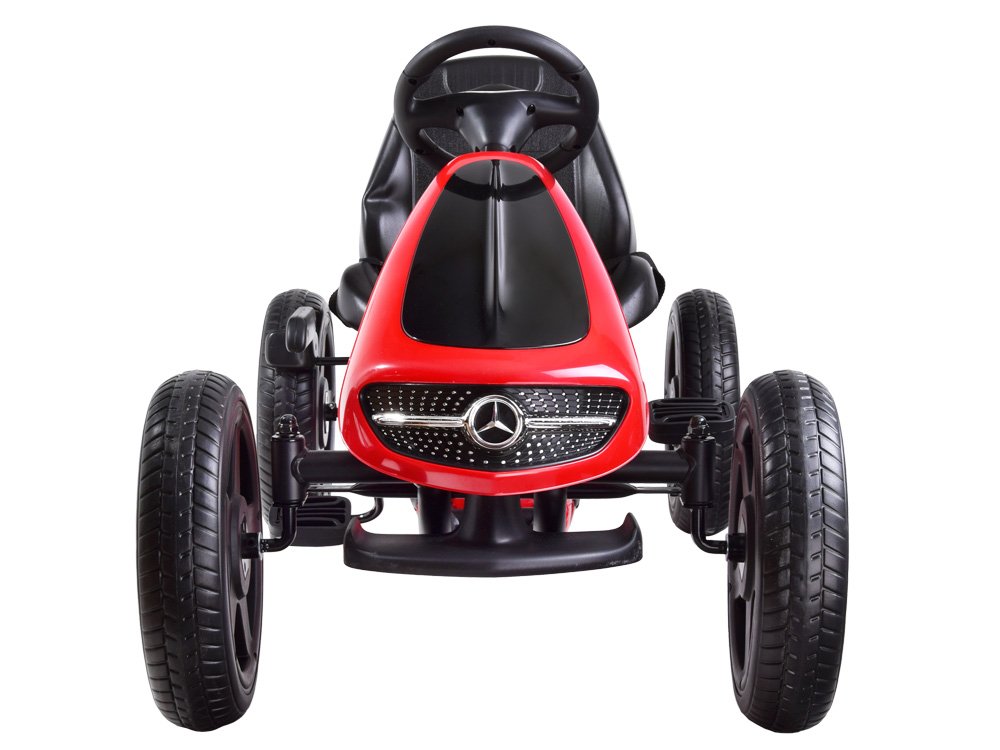 JOKO Šľapacia motokára Mercedes s originálnou licenciou, penové kolesá, zvuky na volante, čierna