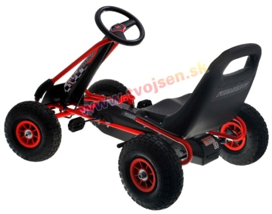 JOKO Šľapacia Motokára na pedály Formula s voľnobehom, nafukovacie kolesá, nastaviteľné sedadlo, nosnosť 30 kg, modrá