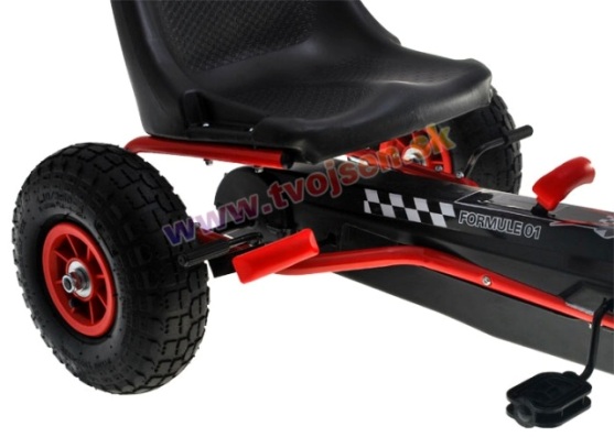 JOKO Šľapacia Motokára na pedály Formula s voľnobehom, nafukovacie kolesá, nastaviteľné sedadlo, nosnosť 30 kg, modrá