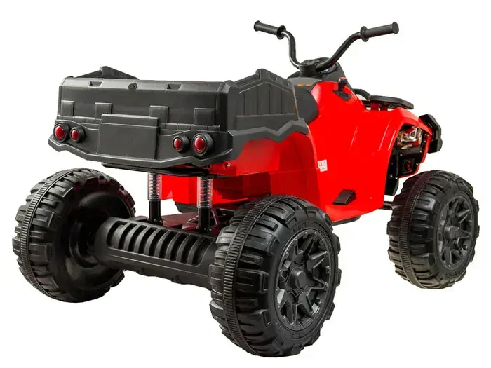 JOKO Veľká Elektrická štvorkolka 4x4 XL ATV s Diaľkovým ovládaním, kožené sedadlo, penové kolesá, rádio, USB, čierna