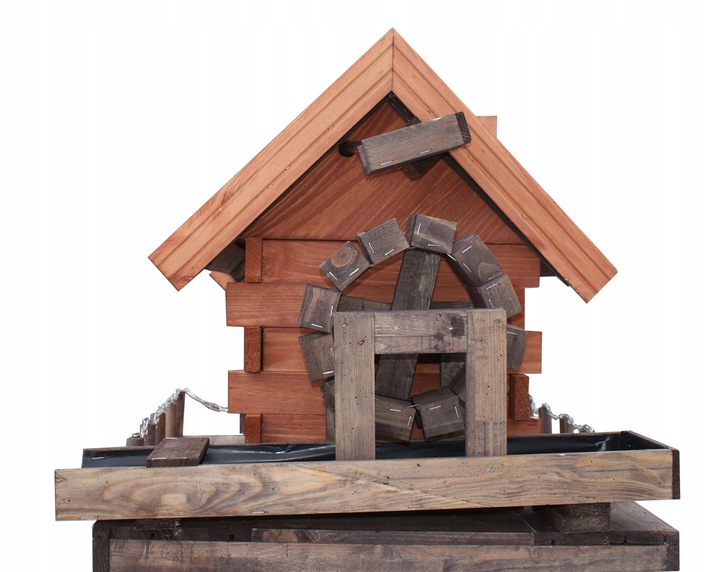 MKSTOR Drevený Vodný Mlyn na vodu 77cm, dekorácia do záhrady, masív, MW5