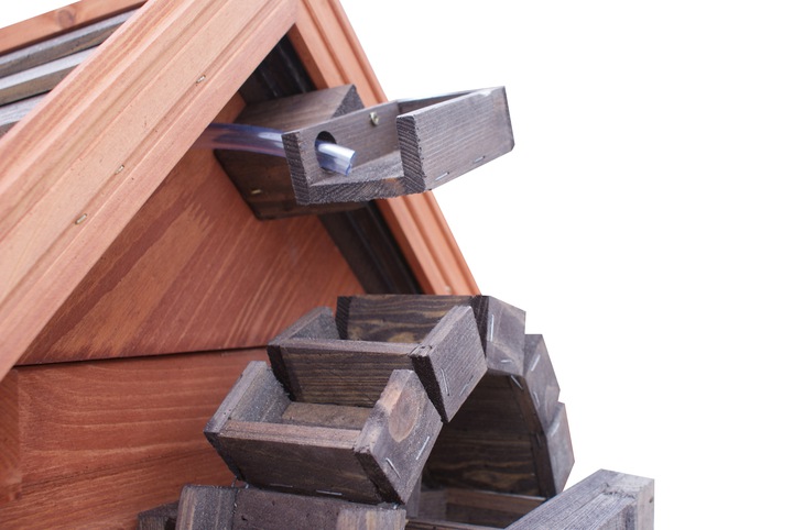 MKSTOR Drevený Vodný Mlyn na vodu 77cm, dekorácia do záhrady, masív, MW5