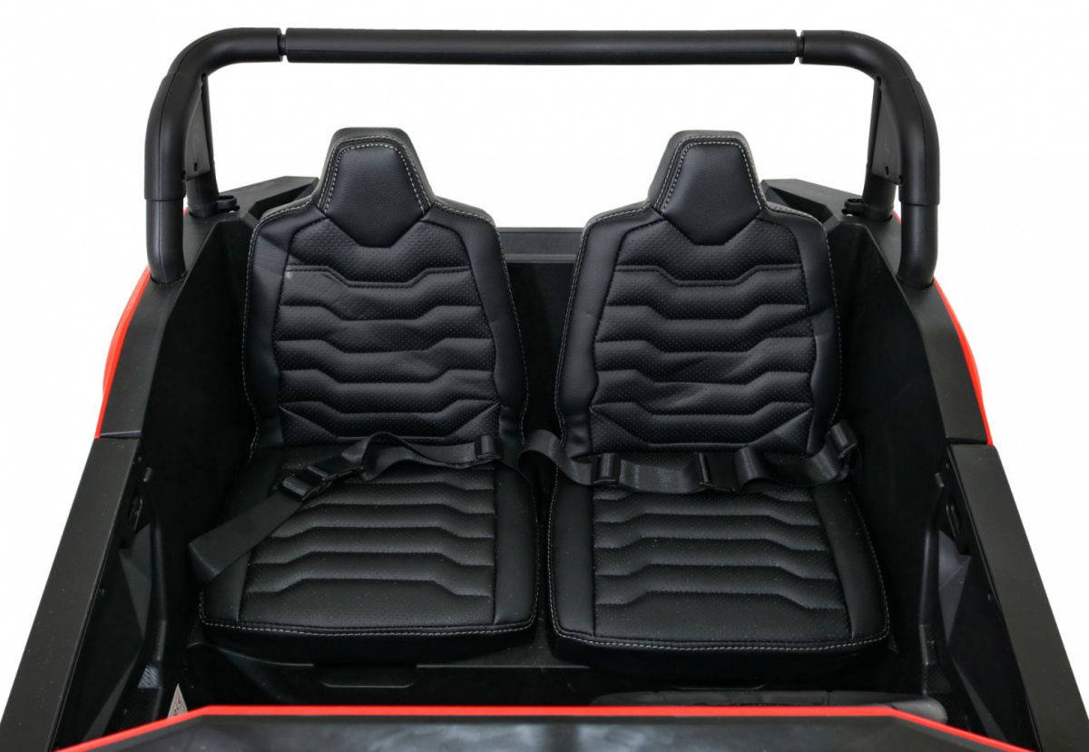 JOKO Elektrické autíčko Buggy ATV STRONG Racing 180W 24V, nosnosť 100kg, brzdový pedál, Dvojmiestne, nafukovacie kolesá, ružové