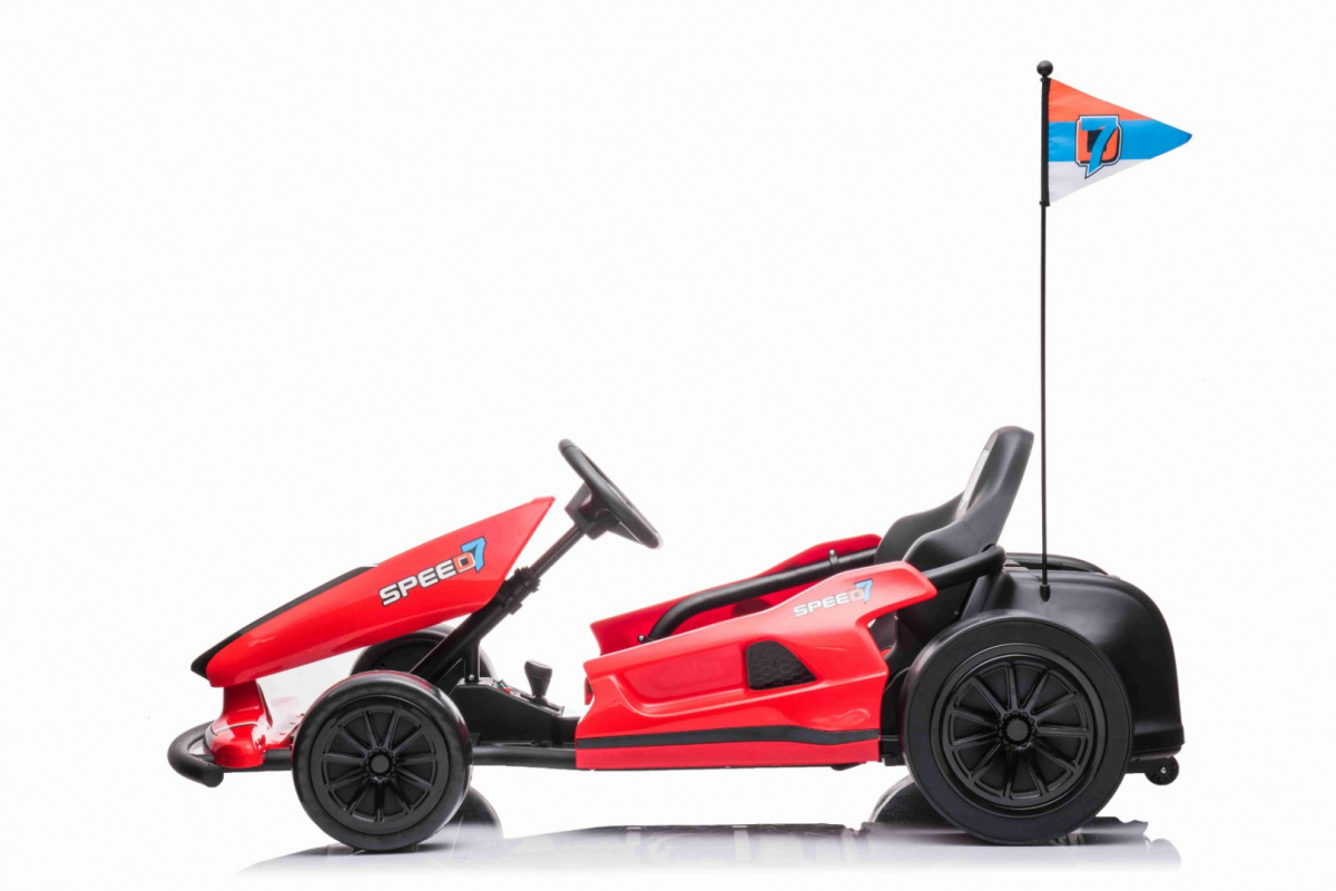 JOKO Elektrické autíčko, Elektrická Formula, Funkcia DRIFTU, 2 x 150W, 24V, Nosnosť 60kg, červená