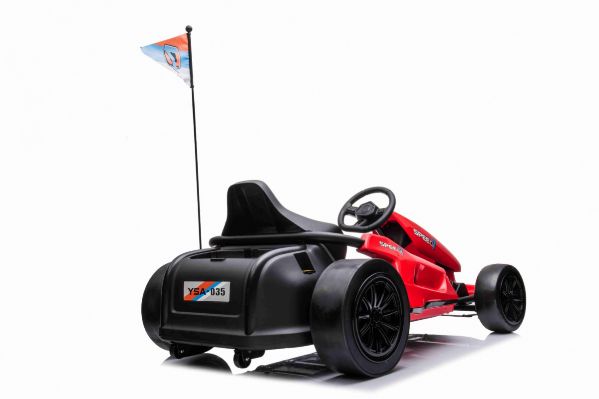 JOKO Elektrické autíčko, Elektrická Formula, Funkcia DRIFTU, 2 x 150W, 24V, Nosnosť 60kg, červená