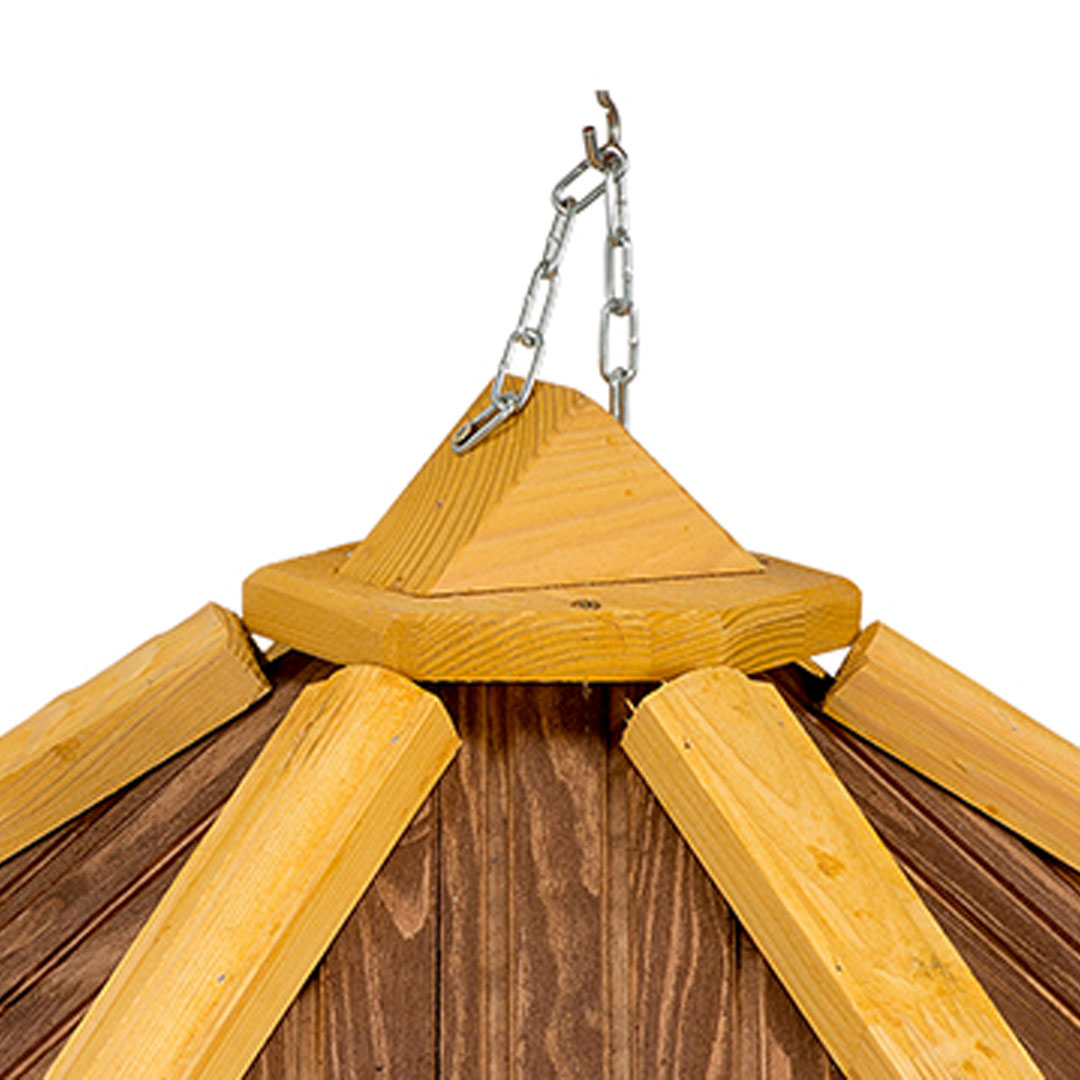 MKSTOR Drevené kŕmitko pre vtáky 45cmx35, vtáčia búdka, sivá