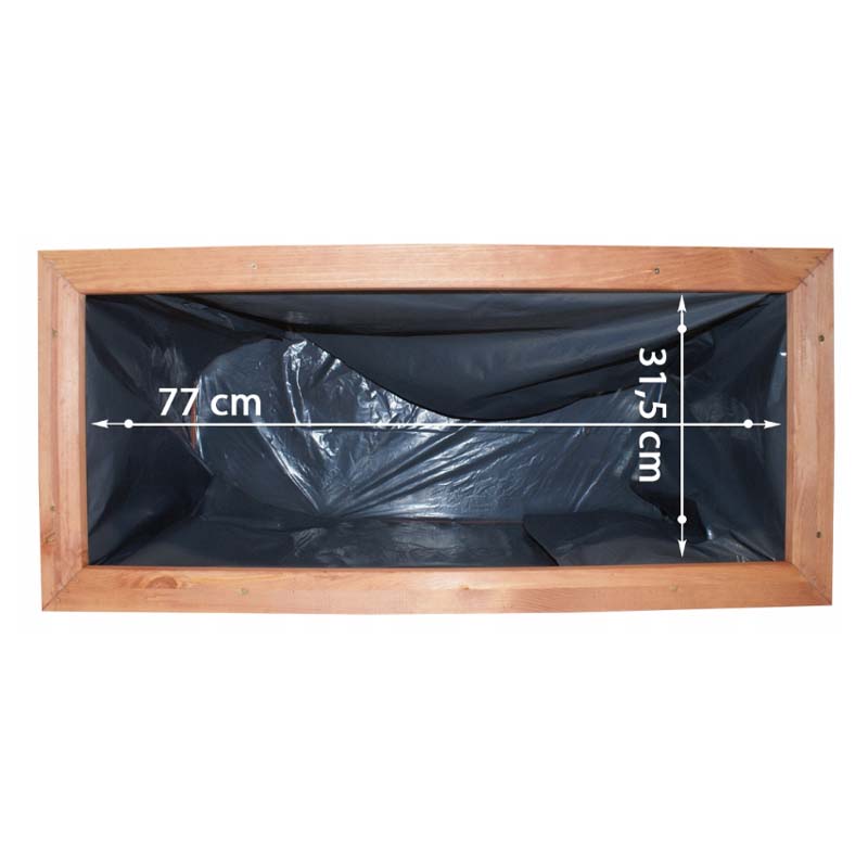 MKSTOR Drevený kvetináč z masívu Obdlžníkový 84,5 cm x 40 x 46,5cm, Lakovaný, DP38