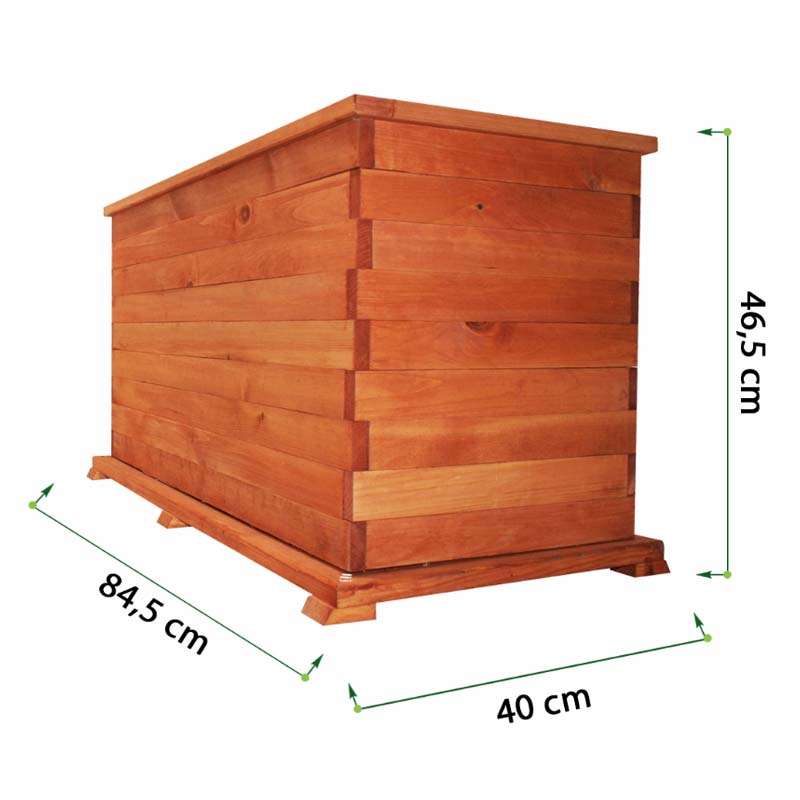 MKSTOR Drevený kvetináč z masívu Obdlžníkový 84,5 cm x 40 x 46,5cm, Lakovaný, DP38