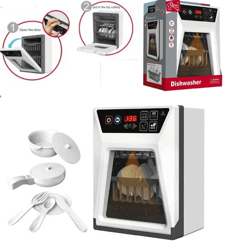 JOKO Detská Umývačka Riadu na batérie, biela