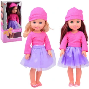 JOKO Veľká Bábika s dlhými vlasmi 36cm, ružová